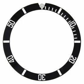 BEZEL INSERT FOR SEIKO 37.80MM  X 30.80MM WATCH BLACK