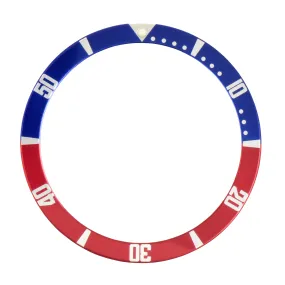 BEZEL INSERT FOR SEIKO 6105, 7002,6309,7S26,6309,6306,7002,8000,SKX007 BLUE/RED