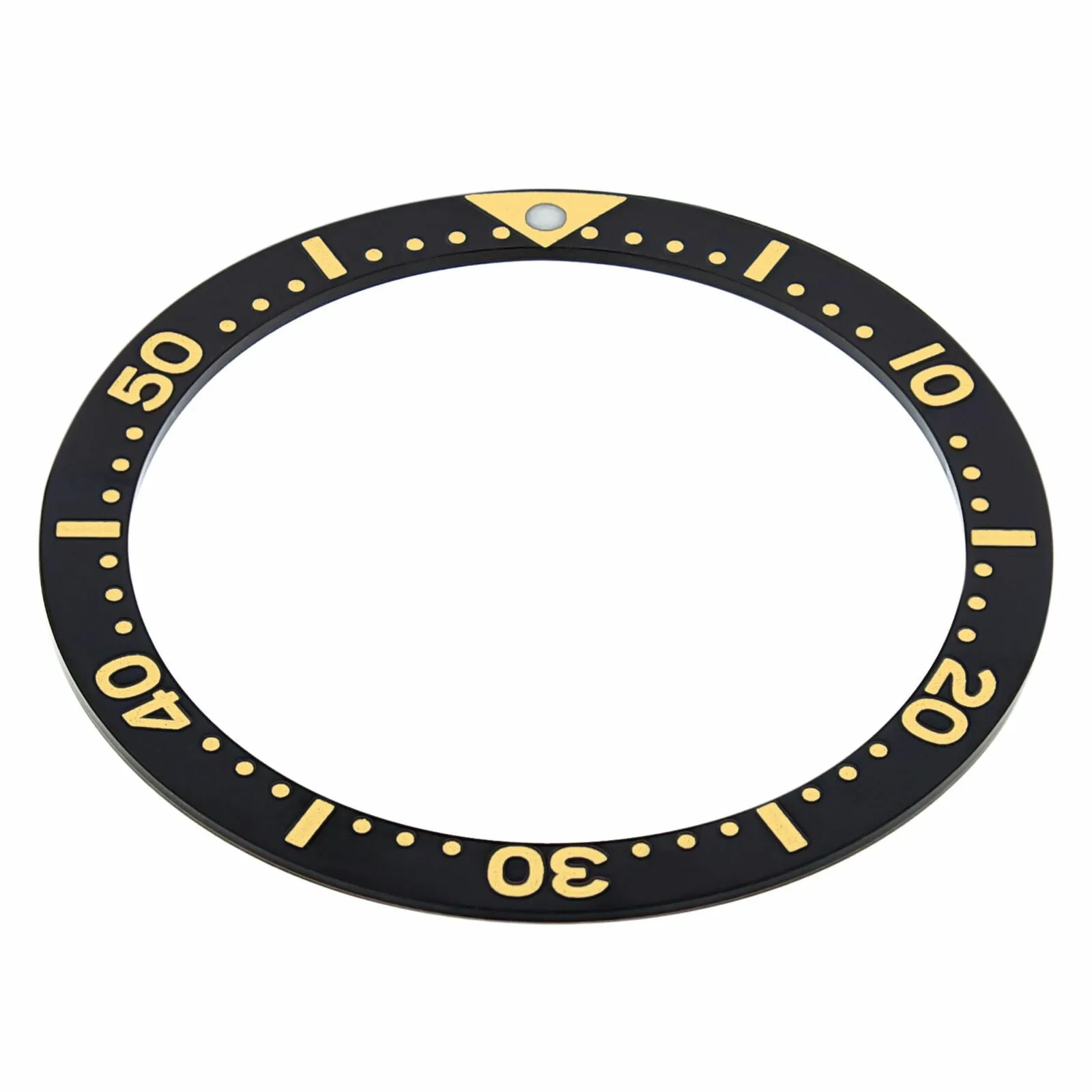 BEZEL INSERT FOR SEIKO 7002 6309 SKX007K2 7S26-0020 DIVER AUTOMATIC BLACK G/FONT