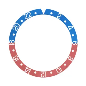 BEZEL INSERT FOR VINTAGE ROLEX GMT 6542-1ST GEN NON-CROWN WATCH BLUE/RED PEPSI