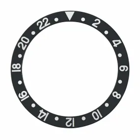 BEZEL INSERT FOR VINTAGE ROLEX GMT FAT FONT 1670 1675 16750 16753 16758 BLACK