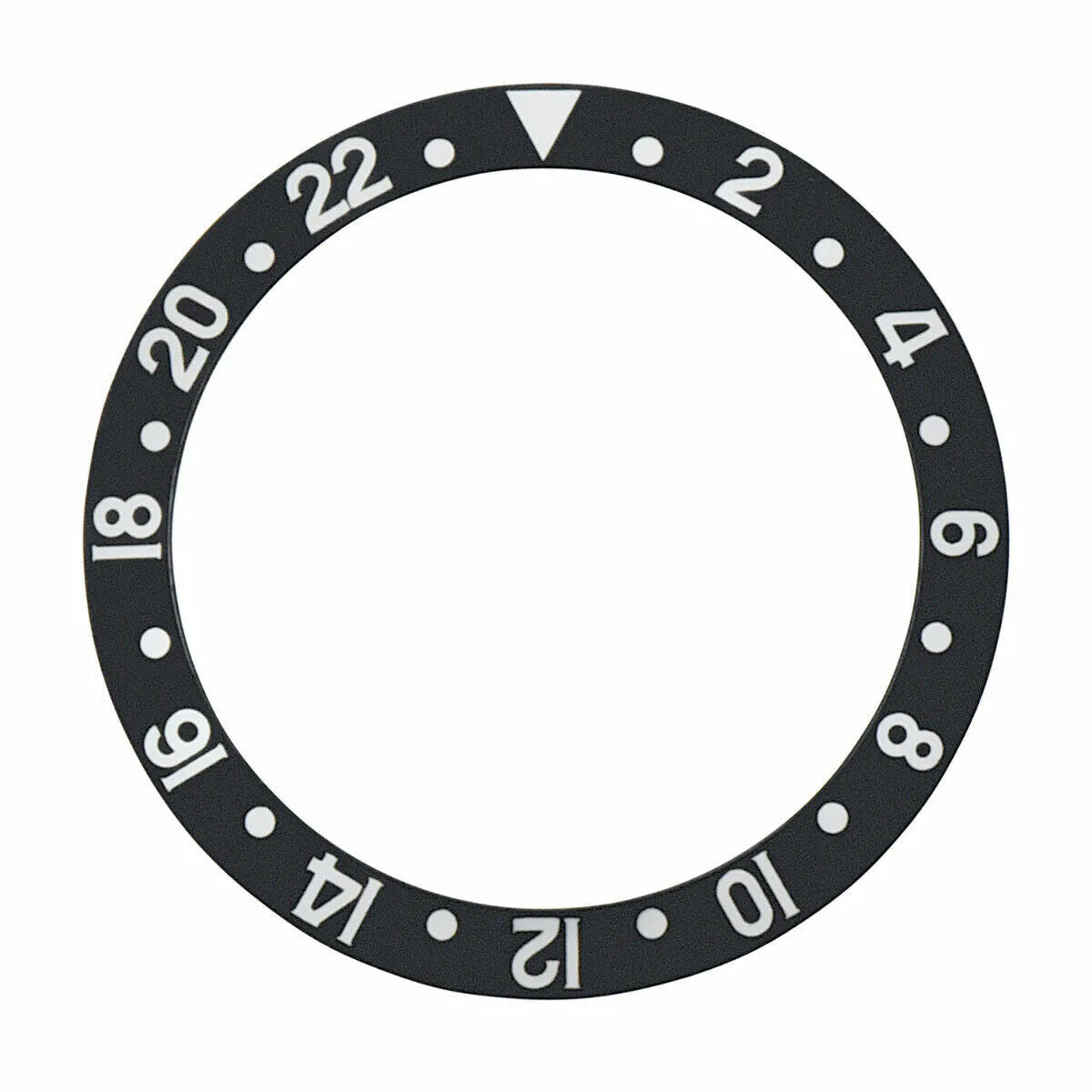 BEZEL INSERT FOR VINTAGE ROLEX GMT FAT FONT 1670 1675 16750 16753 16758 BLACK