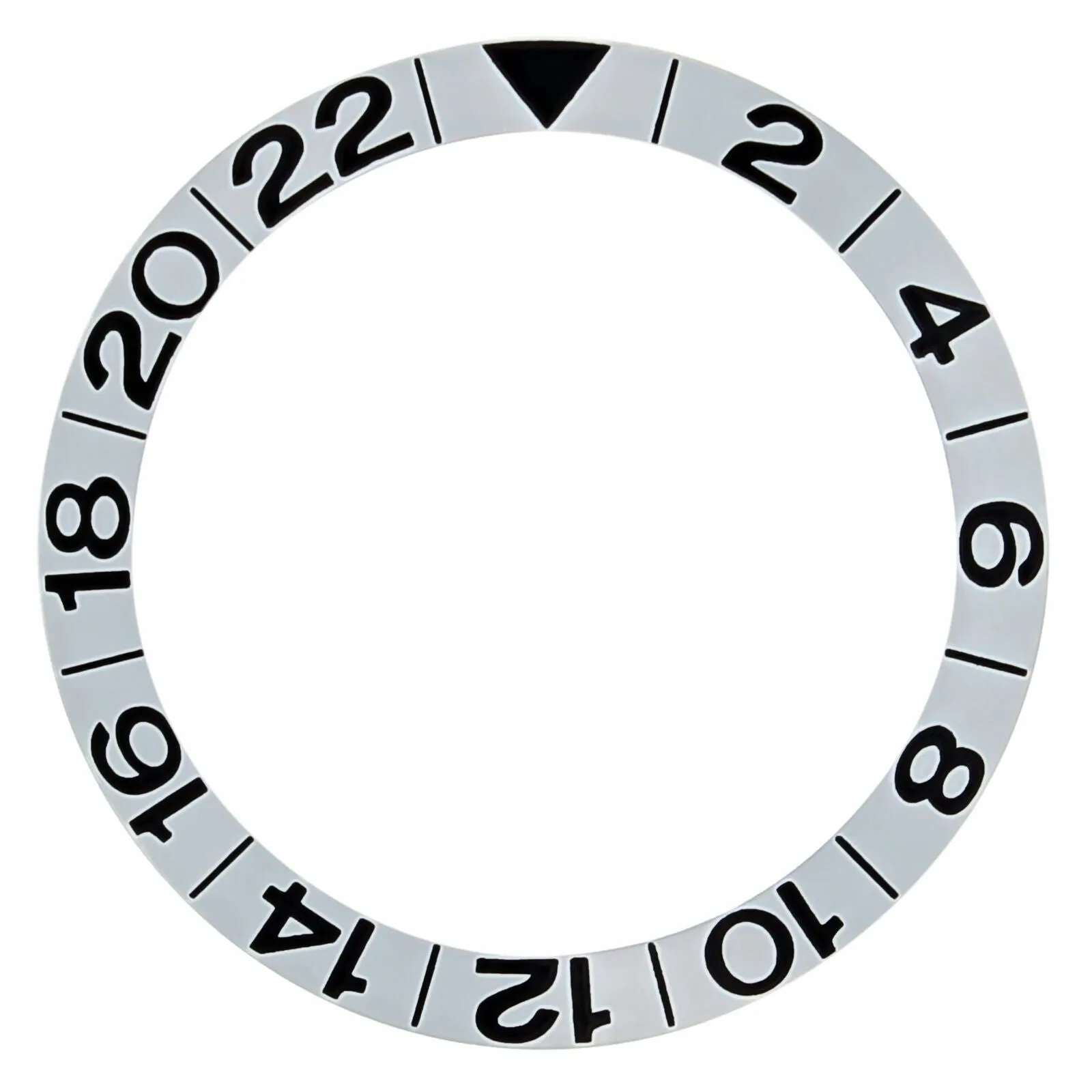 BEZEL INSERT GMT FOR OMEGA SEAMASTER 2538.20 WATCH SILVER SWISS TOP QUALITY