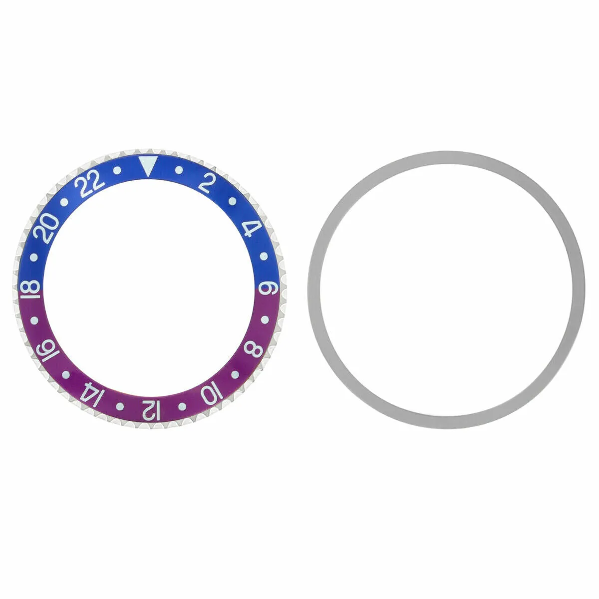 BEZEL  INSERT   TENSION FOR ROLEX GMT 1670,1675,16750 FUCHSIA BLUE RED/PINKISH
