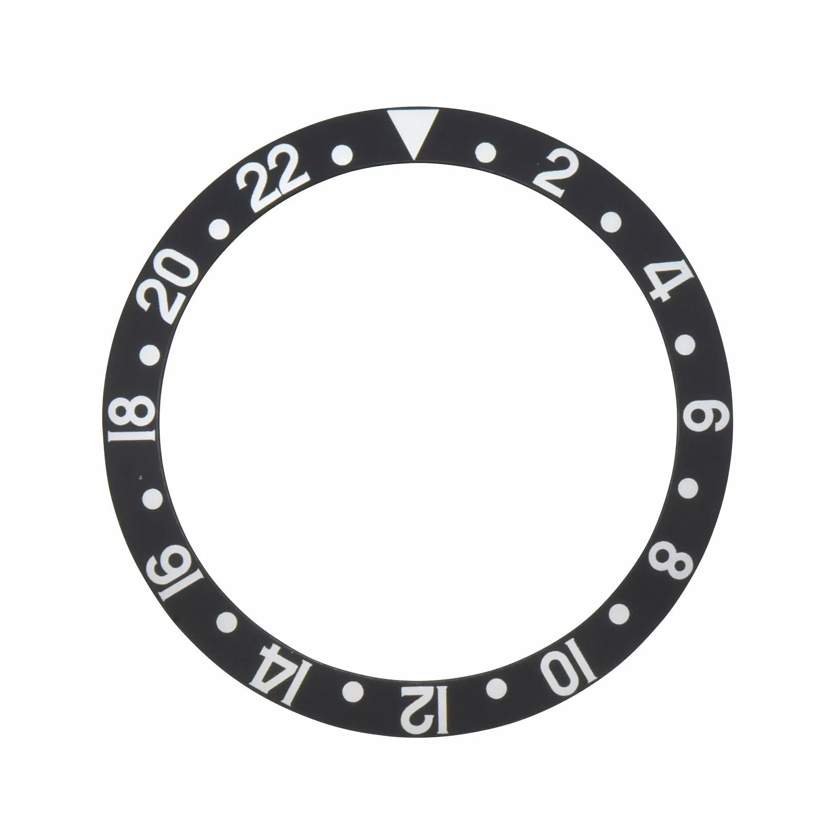 BEZEL INSERT VINTAGE FOR ROLEX GMT FAT FONT 16700 16710 16713 16718 16760 BLACK