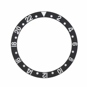 BEZEL INSERT VINTAGE FOR ROLEX GMT FAT FONT 16700 16710 16713 16718 16760 BLACK