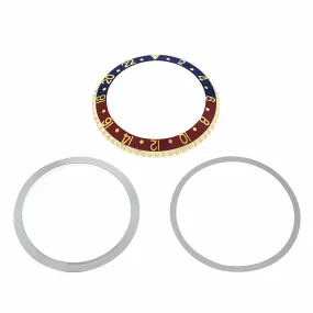 BEZEL   RETAINING  INSERT FOR ROLEX GMT 18KY REAL GOLD 1675, 16750, 16753  PEPSI
