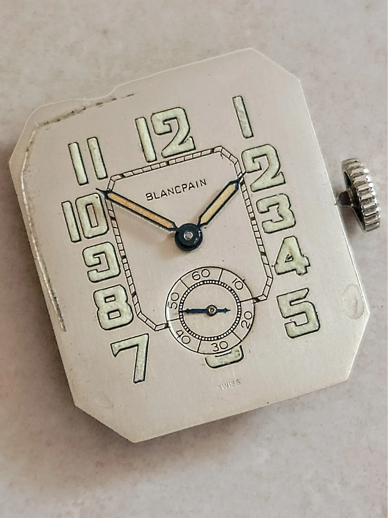 BLANCPAIN Art Deco Watch 15 Jewels Cal. Rayville 42 Swiss 1920's