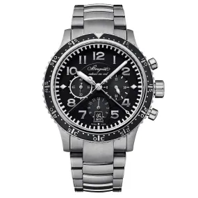 BREGUET Type XXI Titanium Automatic Flyback Chronograph Black Dial Bracelet Men's Watch 3810TI/H2/TZ9