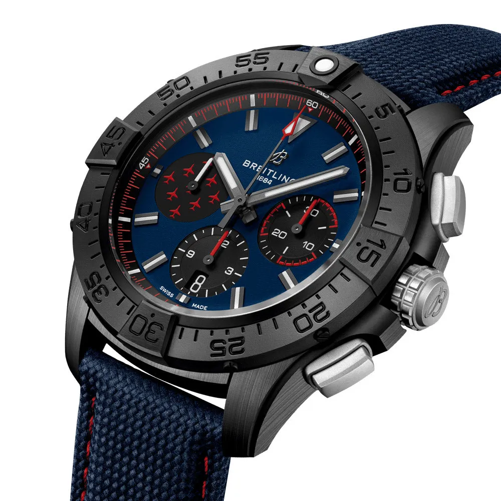Breitling Avenger B01 Chronograph 44mm Night Mission Red Arrows Blue Dial Ceramic Automatic Gents Watch SB01475A1C1X1