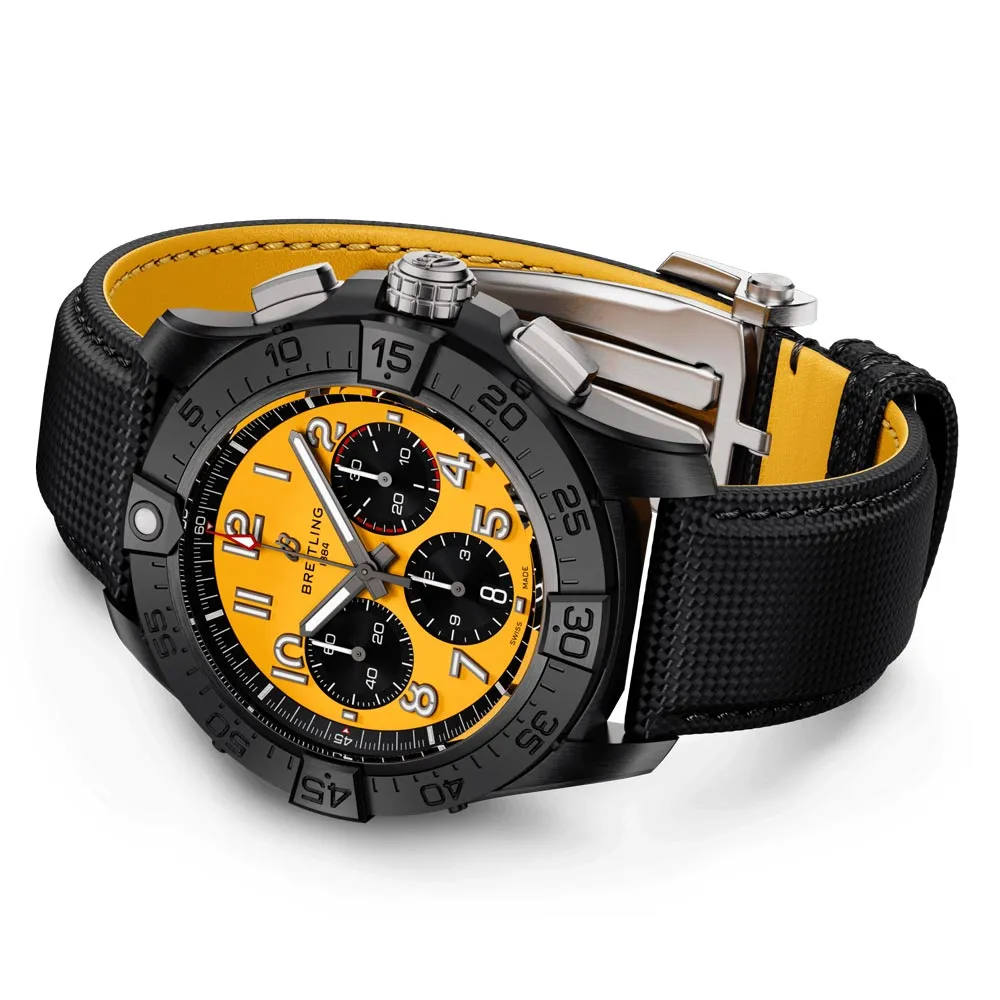 Breitling Avenger B01 Chronograph 44mm Night Mission Yellow Dial Ceramic Automatic Gents Watch SB0147101I1X2