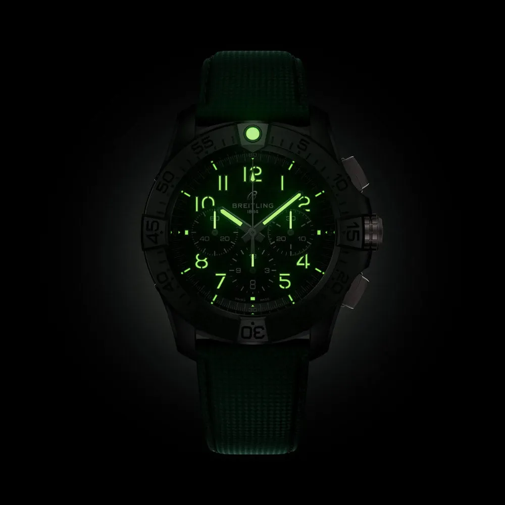 Breitling Avenger B01 Chronograph Night Mission 46mm Black Dial Ceramic Automatic Gents Watch SB0148101B1X1