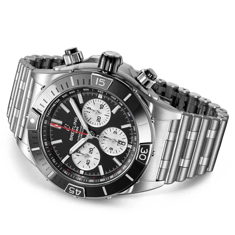 Breitling Super Chronomat B01 Chronograph 44mm Black Dial Automatic Gents Watch AB0136251B1A1