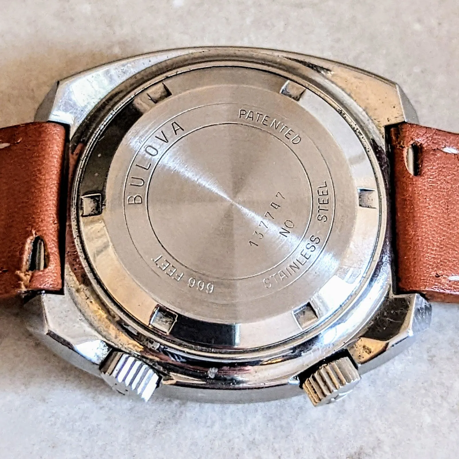 BULOVA Accutron Deep Sea World Timer Watch Vintage 1970 Wristwatch