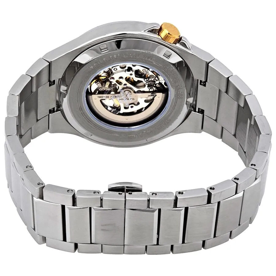 Bulova Maquina Black-Skeleton Dial Automatic Men's Watch 98A224