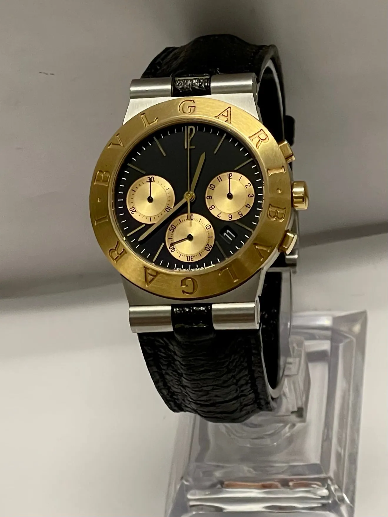 Bvlgari Diagono: Sport & Dress Chronograph 18K YG & SS Men Watch -$15K APR w/COA