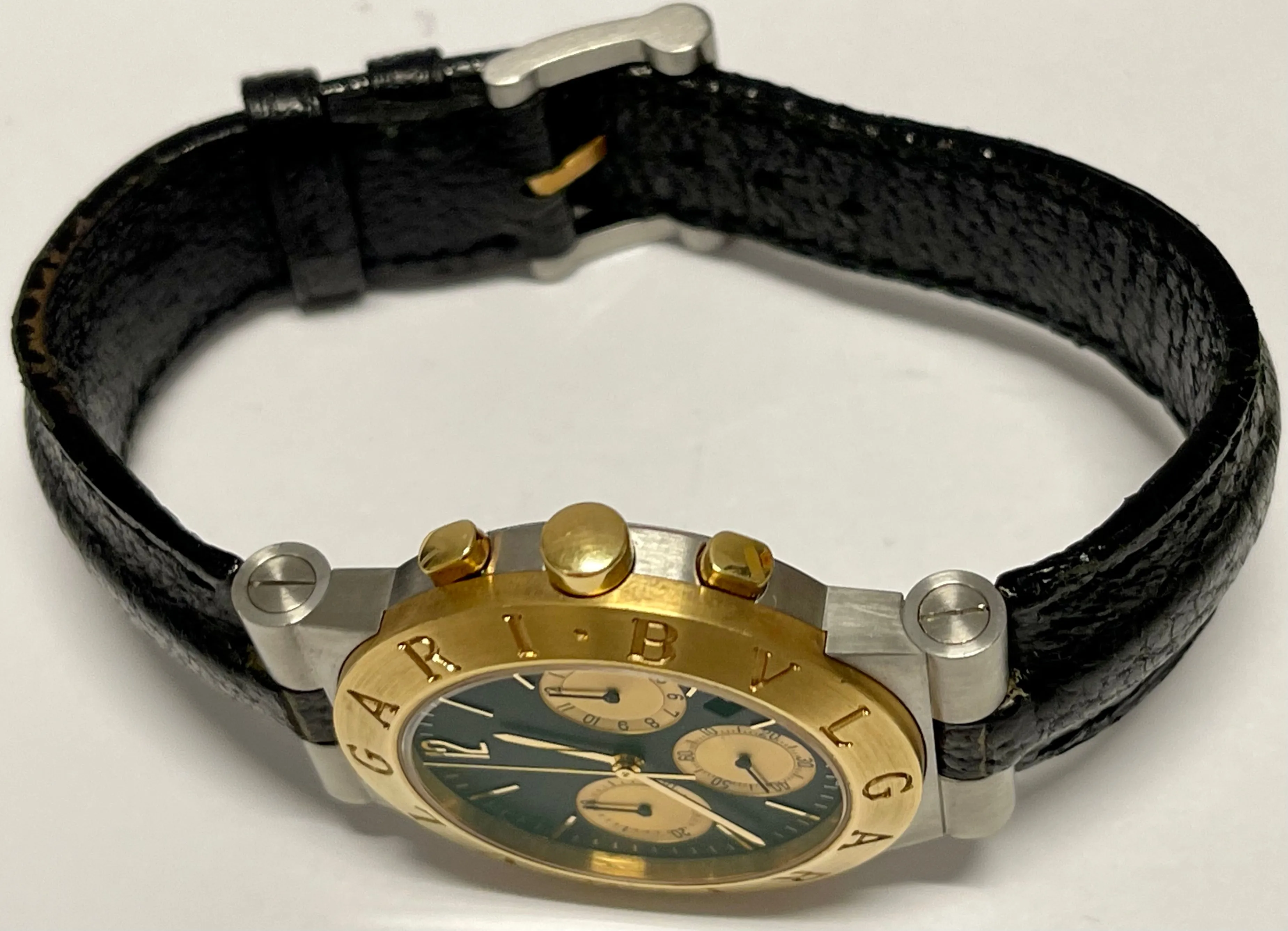 Bvlgari Diagono: Sport & Dress Chronograph 18K YG & SS Men Watch -$15K APR w/COA