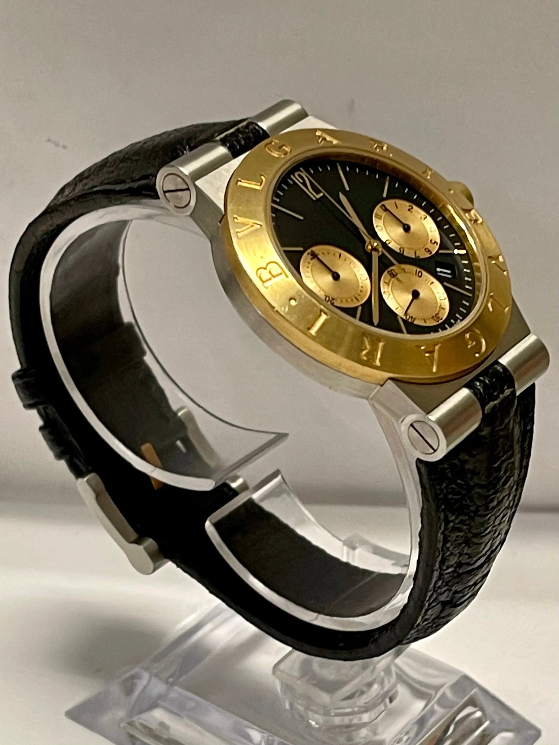 Bvlgari Diagono: Sport & Dress Chronograph 18K YG & SS Men Watch -$15K APR w/COA