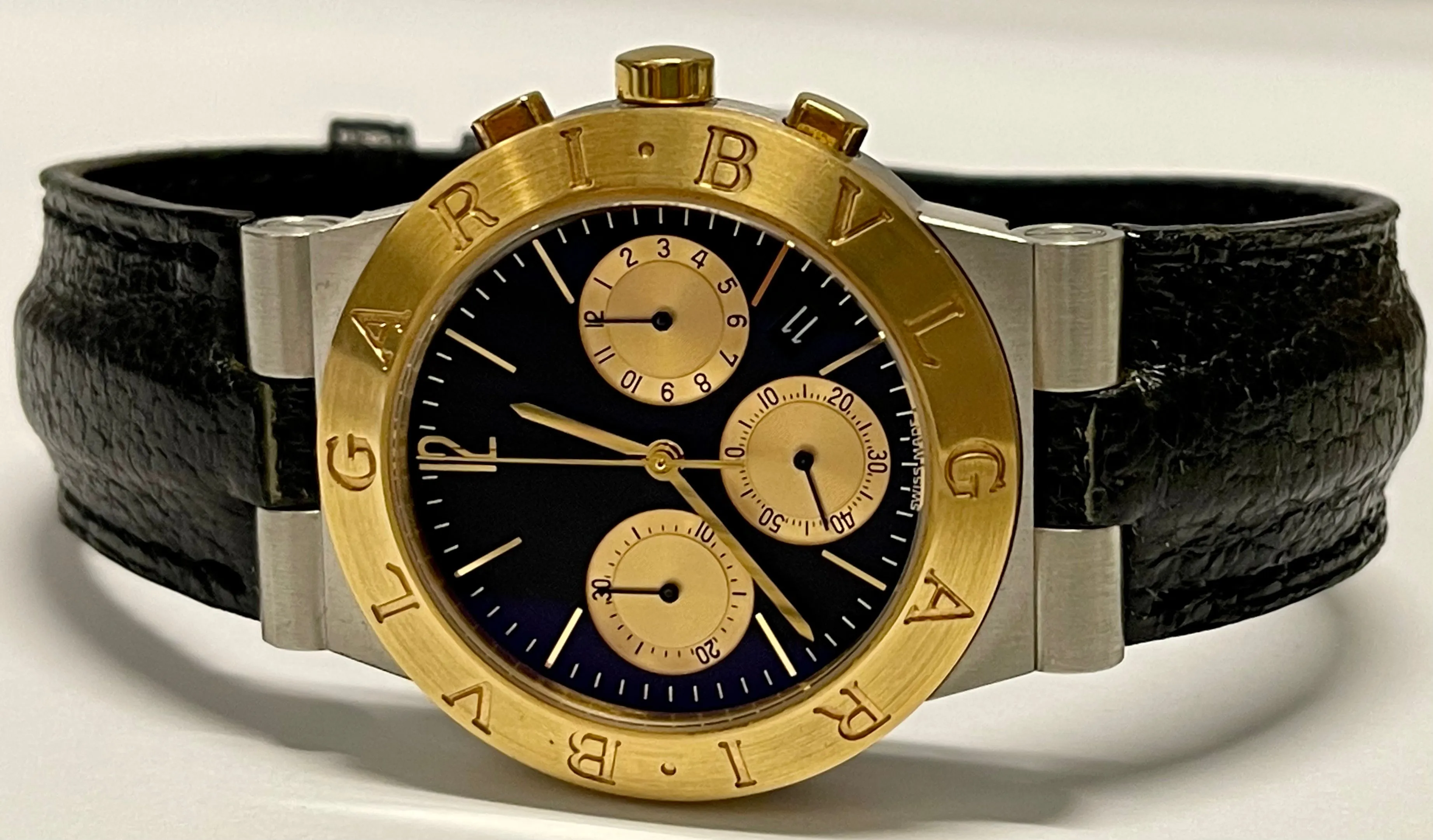 Bvlgari Diagono: Sport & Dress Chronograph 18K YG & SS Men Watch -$15K APR w/COA