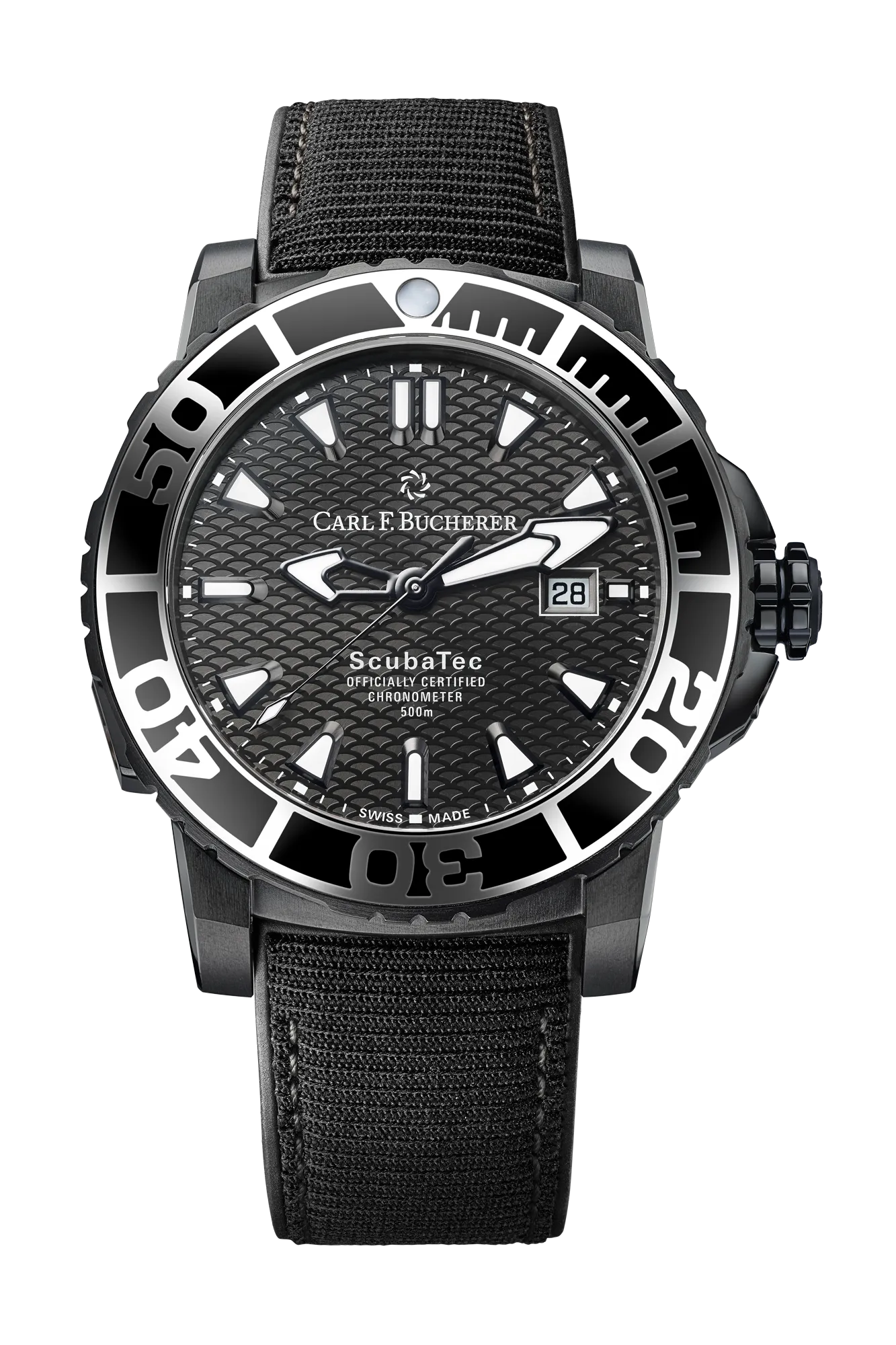 Carl F. Bucherer Patravi Scubatec Black Stainless Steel Men's Watch