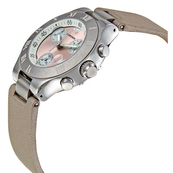 Cartier Chronoscaph Chronograph Silver Dial Ladies Watch W1020012