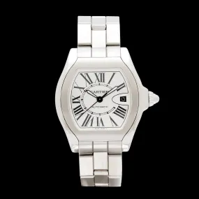 Cartier Roadster Men's Large Stainless Steel Wristwatch