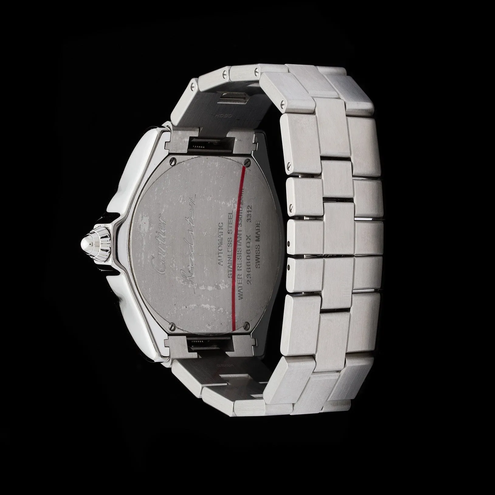 Cartier Roadster Men's Large Stainless Steel Wristwatch