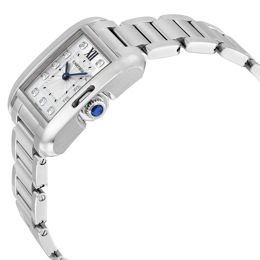 Cartier Tank Anglaise Silver Dial Ladies Watch W4TA0003