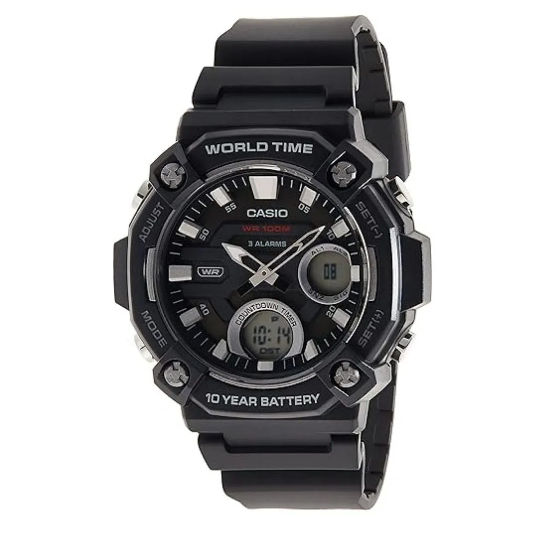 CASIO 10 Year Battery World Time Watch AEQ-120W-1AVDF