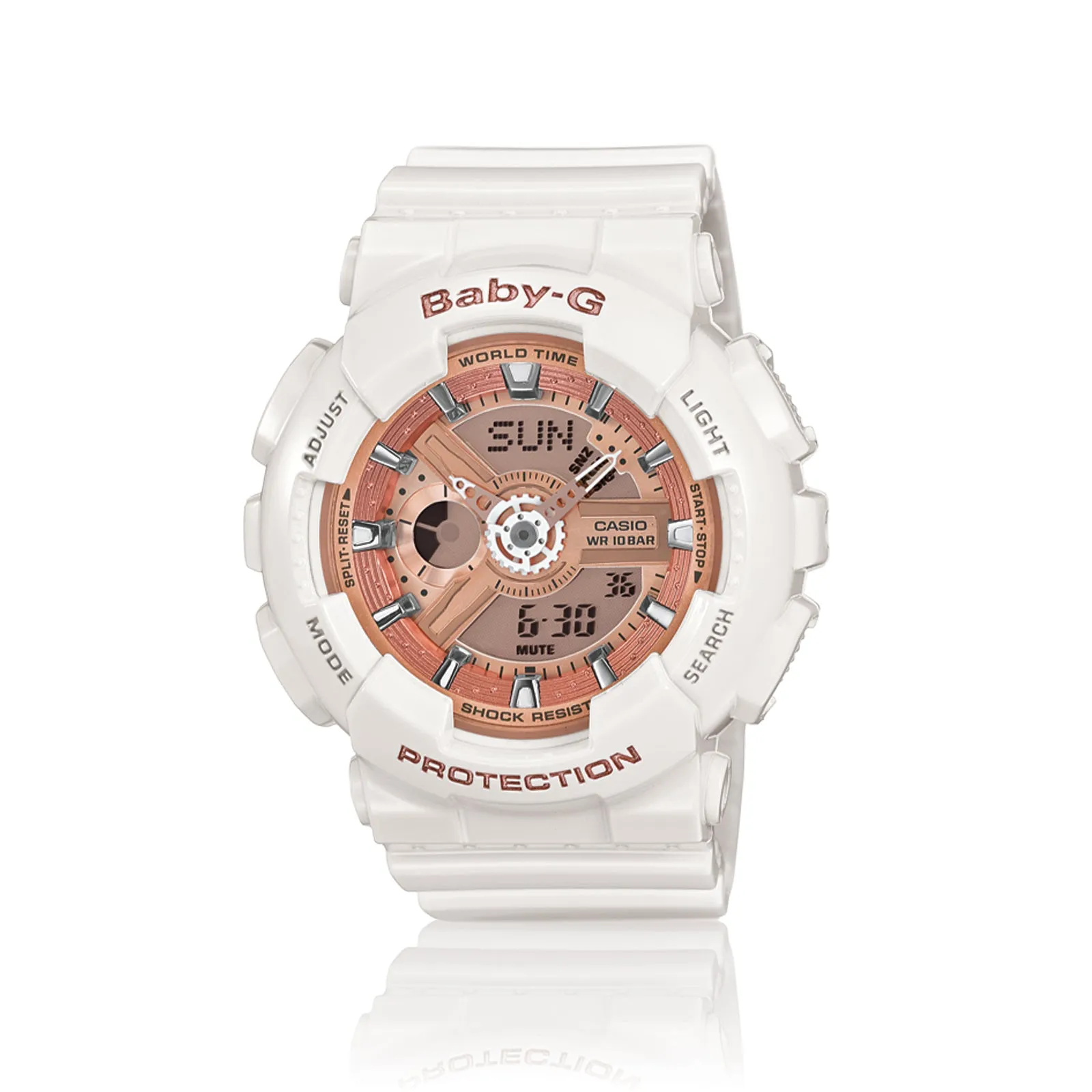 Casio Baby-G BA110-7A1 White Resin 100WR Shock Resistant Watch