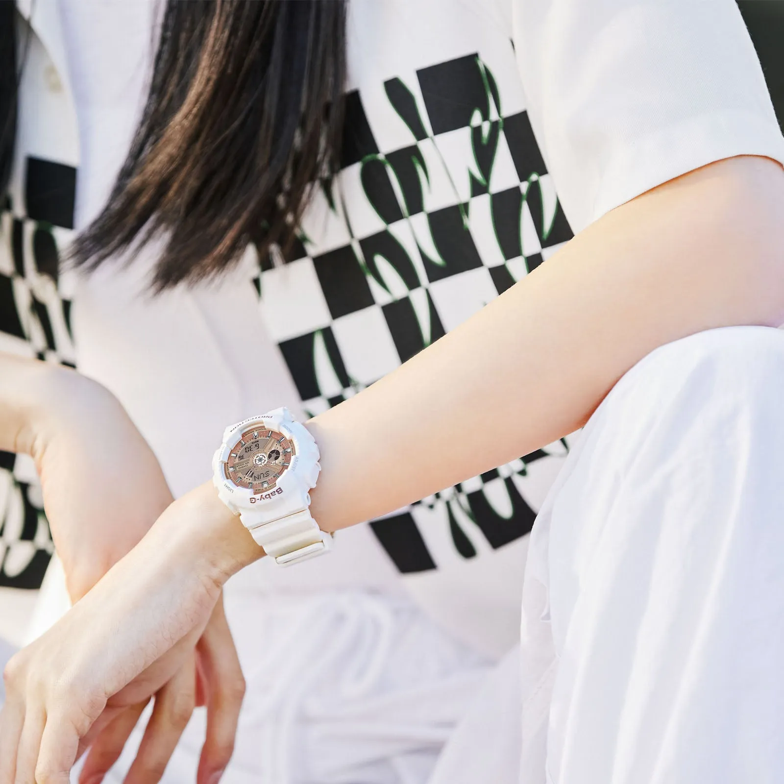 Casio Baby-G BA110-7A1 White Resin 100WR Shock Resistant Watch