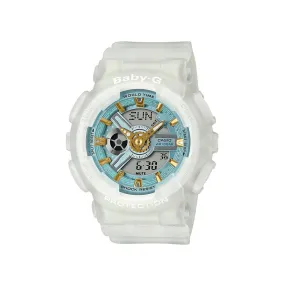 Casio Baby-G BA110SC-7A Sea Glass Series White Resin 100WR Shock Resistant Watch