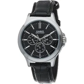 CASIO COLLECTION Mod. MULTIFUNCTION BLACK, Leather