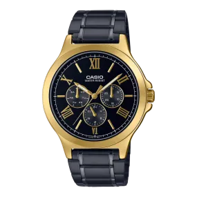 Casio Men's Watch Analog, Black Dial Black Stainless Steel Strap, MTP-V300GB-1AUD