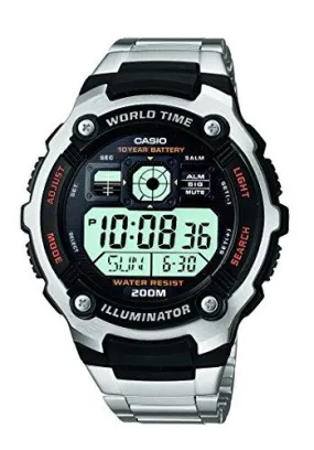 Casio Youth World-time Digital Black Dial Men's Watch - AE-2000WD-1AVDF (D084)