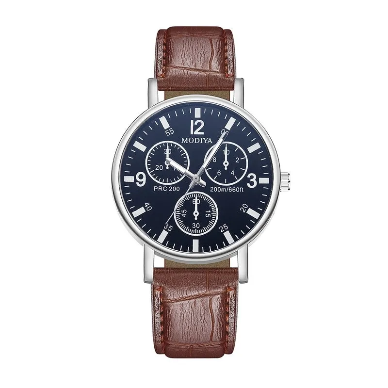 Casual Round Buckle Quartz Men's Watches
