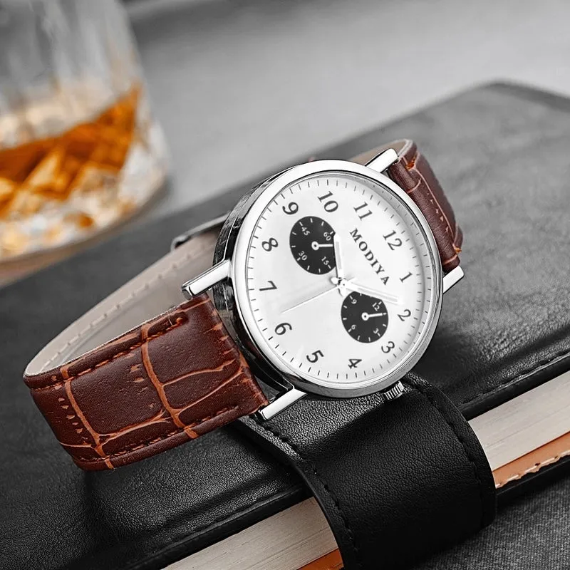 Casual Round Buckle Quartz Men's Watches