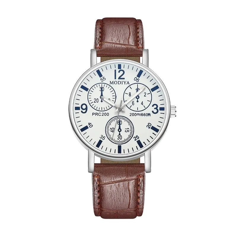 Casual Round Buckle Quartz Men's Watches