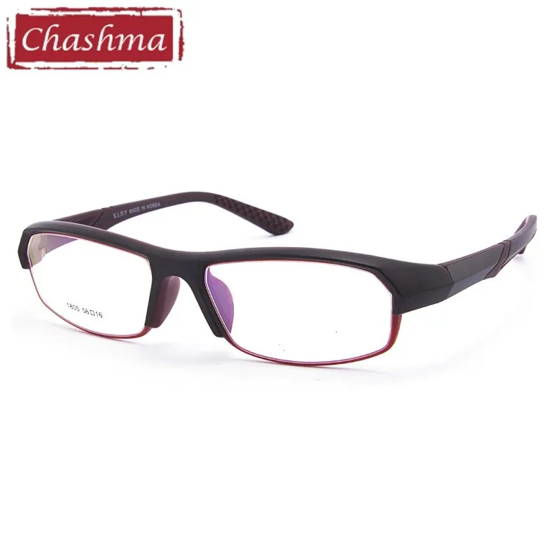 Chashma Men's Full Rim Rectangular Tr 90 Titanium Sport Eyeglasses 1805