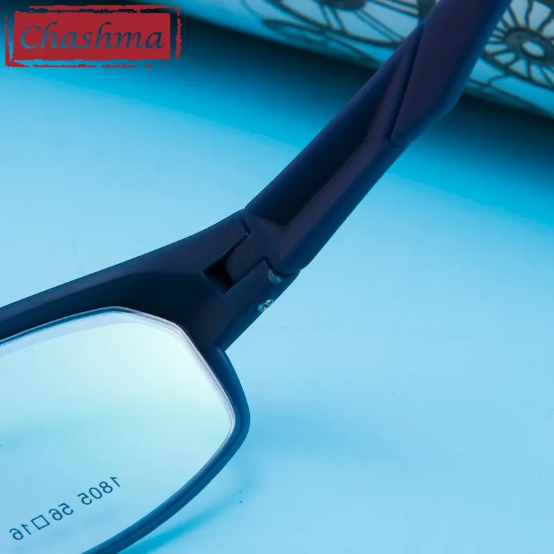 Chashma Men's Full Rim Rectangular Tr 90 Titanium Sport Eyeglasses 1805