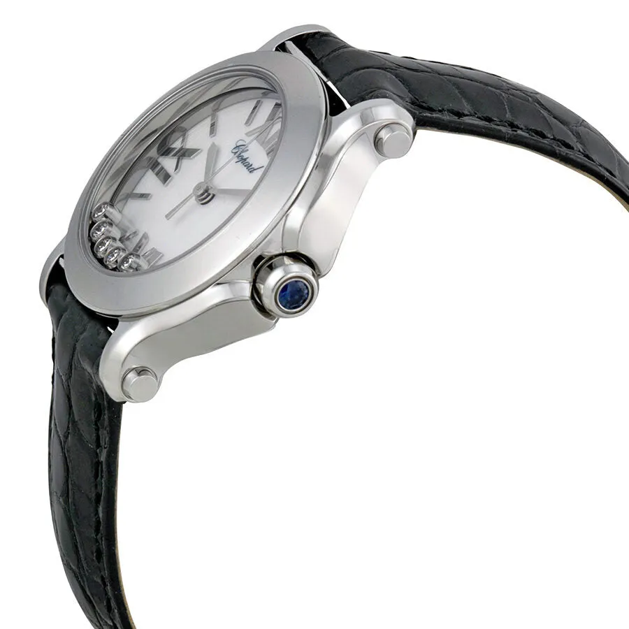 Chopard Happy Sport II Round White Diamond Dial Ladies Watch 278509-3001