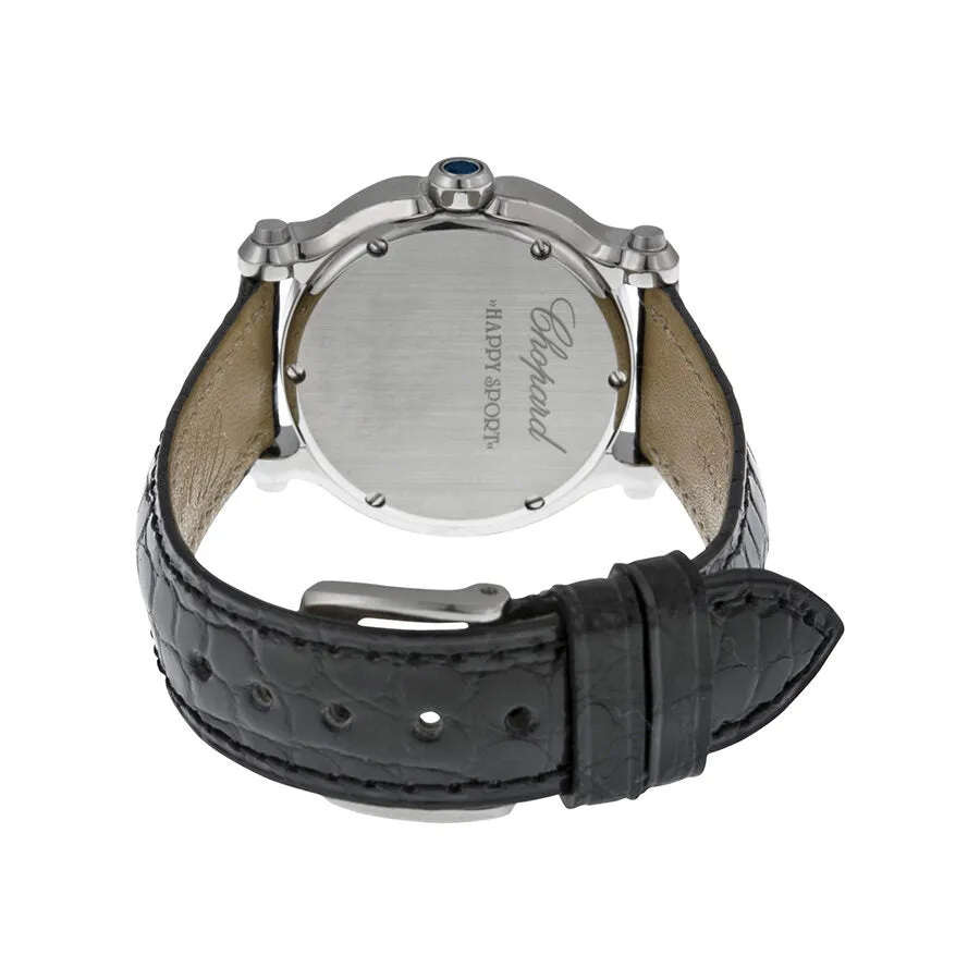 Chopard Happy Sport II Round White Diamond Dial Ladies Watch 278509-3001