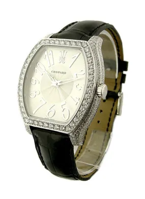 Chopard Silver Dial 18 Carat White Gold Diamond Men's Watch 173508-1001