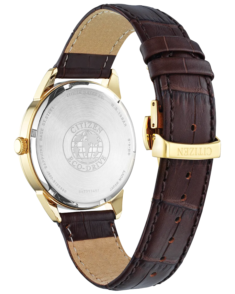 Citizen AW0092-07Q Corso Eco-Drive Brown Leather Strap Men Watches