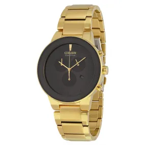Citizen Axiom Eco Drive Chronograph Black Dial Men's Watch AT2242-55E