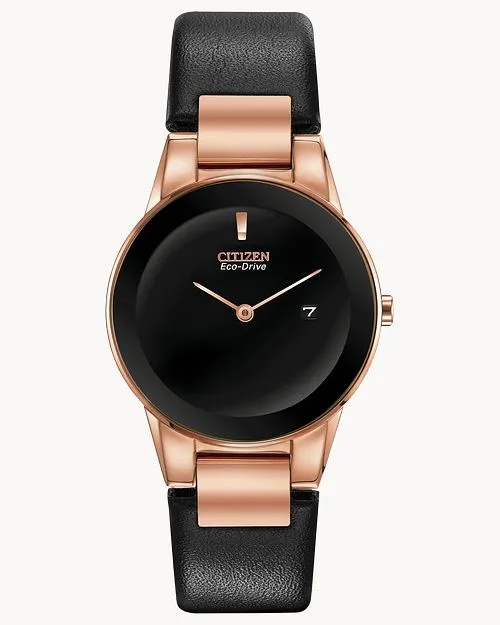 Citizen Axiom Ladies Black Dial Stainless Steel Watch GA1058-16E