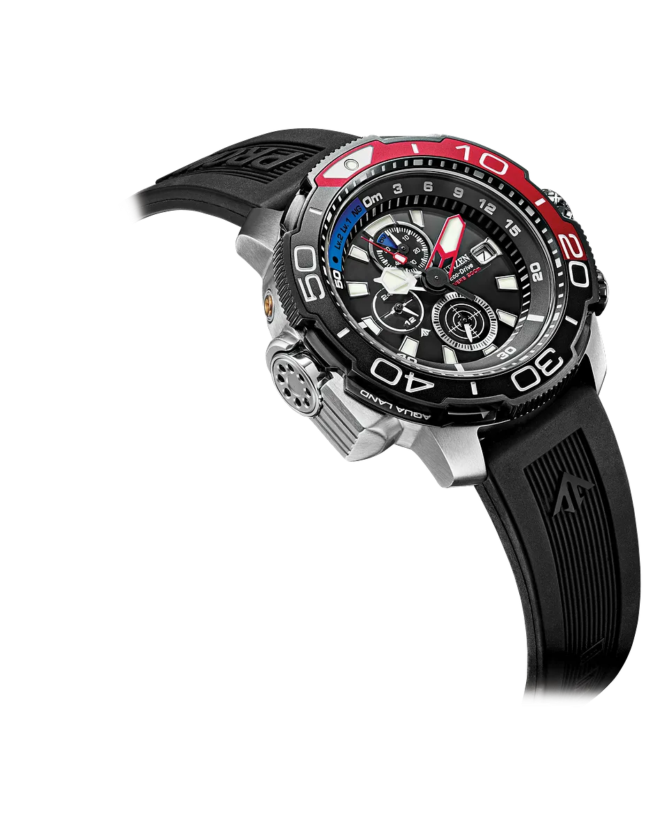 Citizen BJ2167-03E ProMaster Aqualand Eco-Drive Black Silicone Strap Men Watches