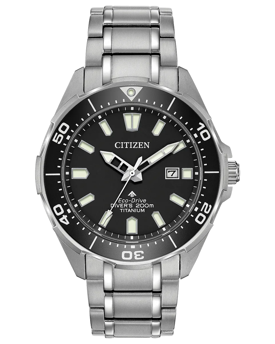 Citizen BN0200-56E ProMaster Diver Eco-Drive Silver Stainless Steel Strap Men Watches