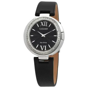 Citizen Capella Diamond Black Dial Ladies Watch EX1500-01E