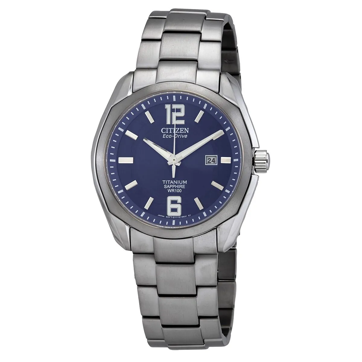 Citizen Chandler Blue Dial Titanium Men's Watch BM7080-54L